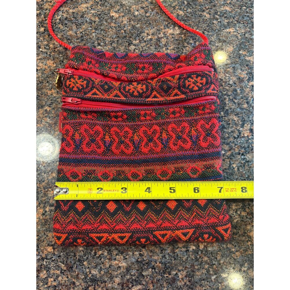 Anter Small Red and Black Crossbody Bag 9"x7" - Picture 7 of 9